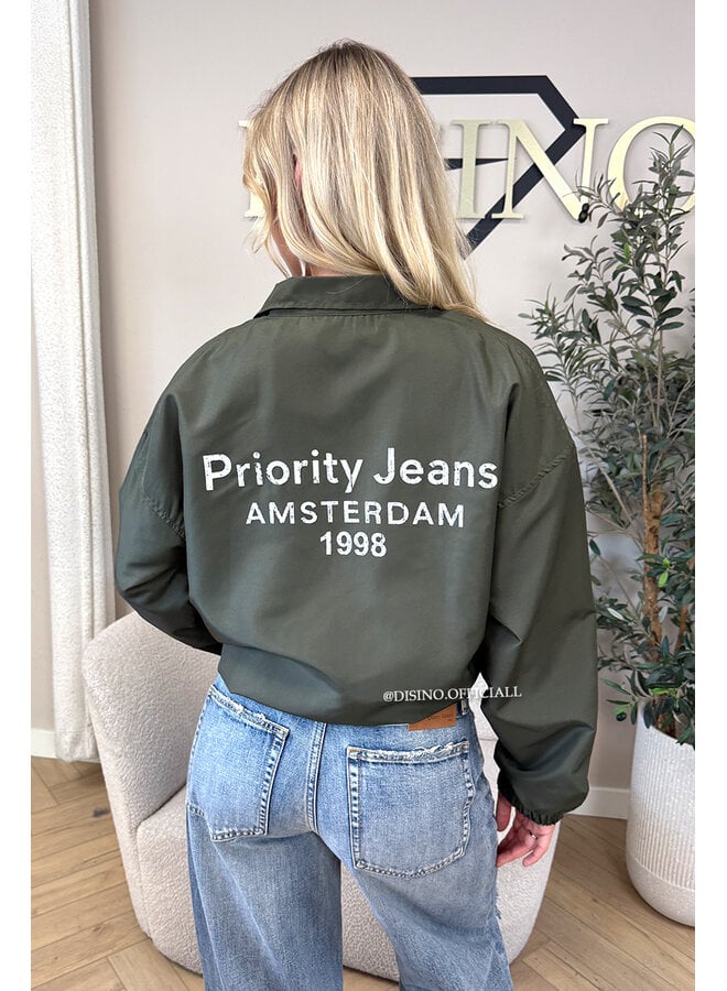 ARMY GREEN - 'PRIORITY WINDJACKET'