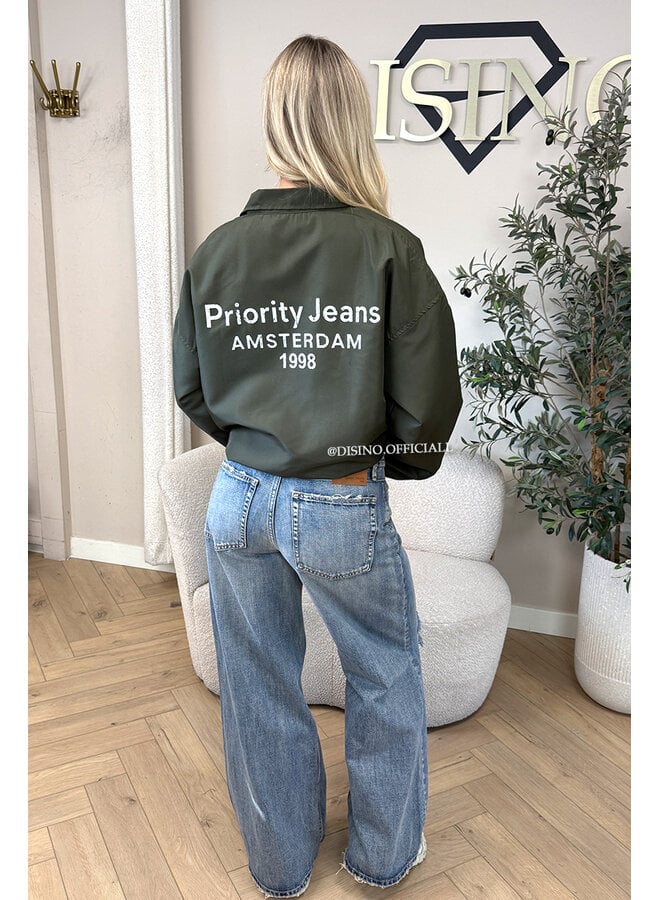 ARMY GREEN - 'PRIORITY WINDJACKET'