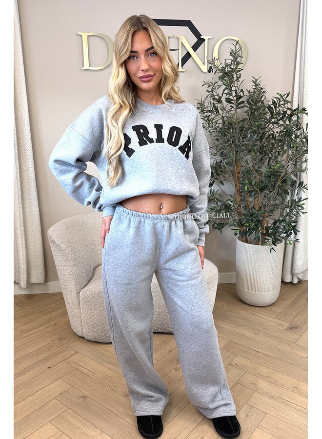 GREY - 'PRIOR TRACKSUIT' – PREMIUM QUALITY SWEATER + JOGGER SET