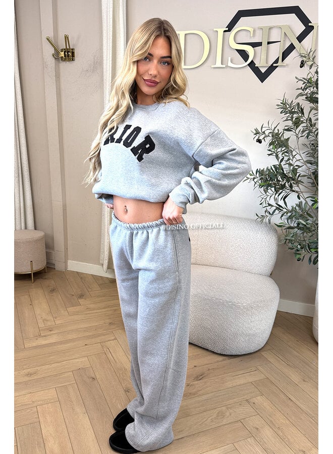 GREY - 'PRIOR TRACKSUIT' – PREMIUM QUALITY SWEATER + JOGGER SET