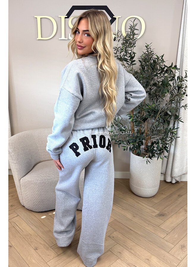 GREY - 'PRIOR TRACKSUIT' – PREMIUM QUALITY SWEATER + JOGGER SET