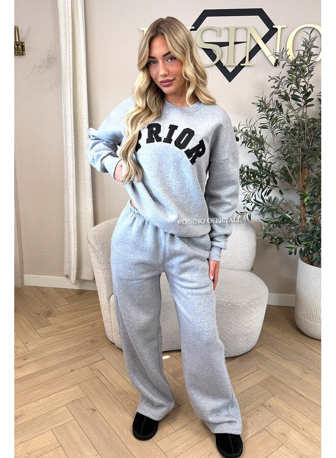 GREY - 'PRIOR TRACKSUIT' – PREMIUM QUALITY SWEATER + JOGGER SET