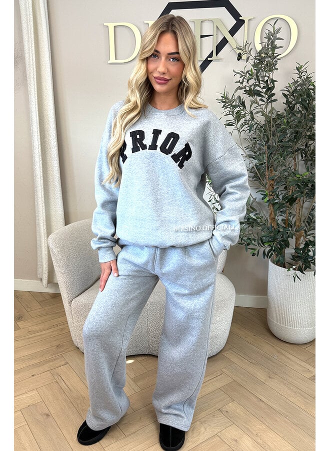 GREY - 'PRIOR TRACKSUIT' – PREMIUM QUALITY SWEATER + JOGGER SET