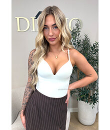 WHITE - 'NATHALIE BODYSUIT' - CLASSY SHAPING SEAMLESS BODYSUIT