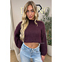 BURGUNDY - 'NORELLA KNIT' - OVERSIZED FLUFFY MOHAIR KNIT