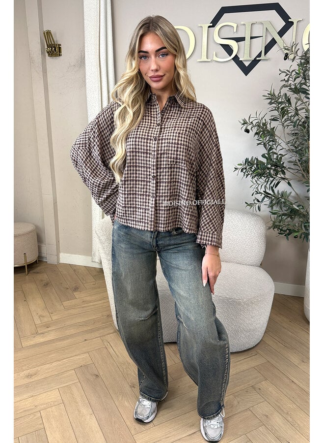 CHOCO – ‘MADELEINE BLOUSE’ – OVERSIZED GINGHAM BLOUSE