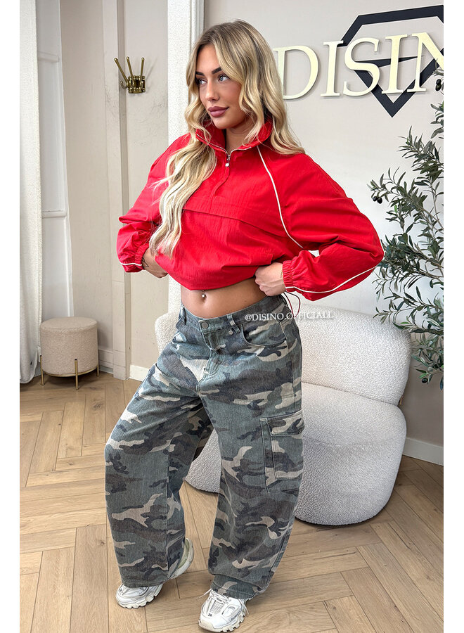 RED - 'THE WINDBREAKER' - PREMIUM QUALITY WINDBRAKER JACKET