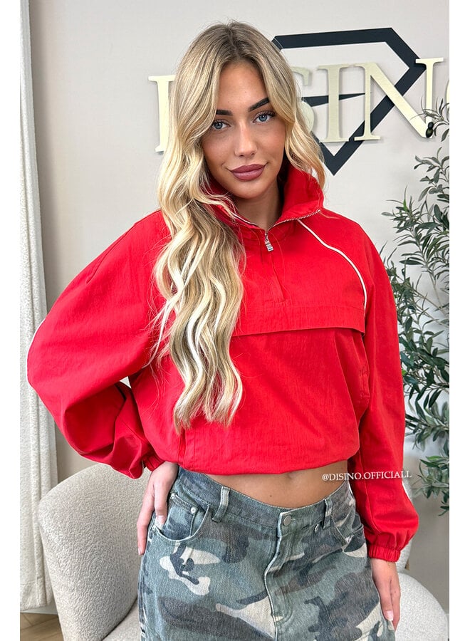 RED - 'THE WINDBREAKER' - PREMIUM QUALITY WINDBRAKER JACKET