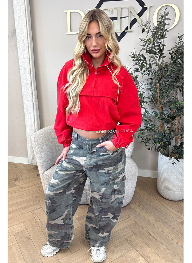 RED - 'THE WINDBREAKER' - PREMIUM QUALITY WINDBRAKER JACKET