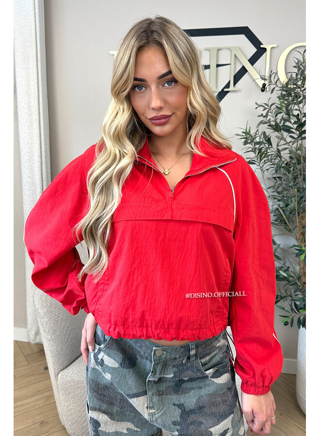 RED - 'THE WINDBREAKER' - PREMIUM QUALITY WINDBRAKER JACKET