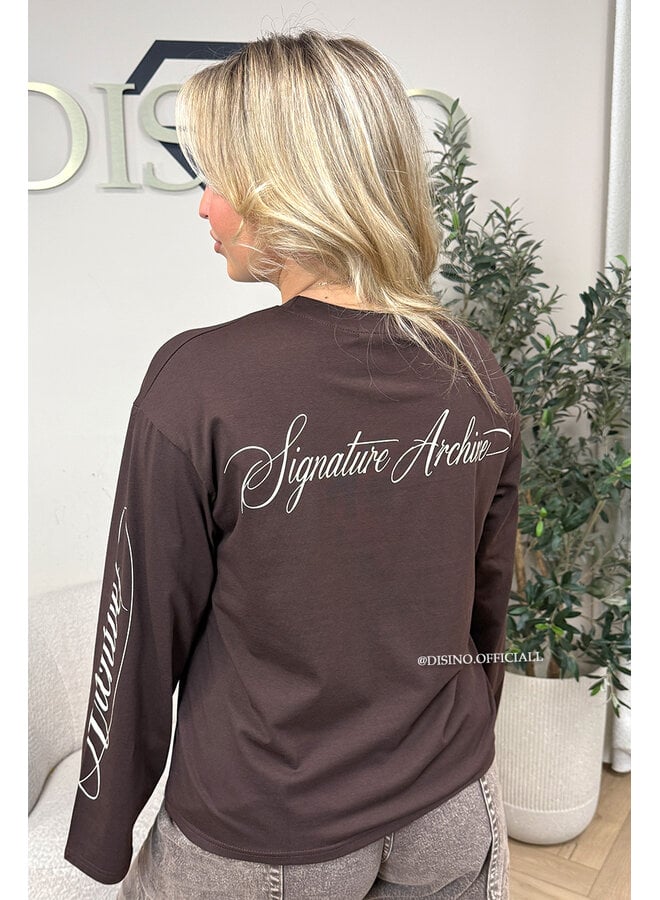CHOCO - 'SIGNATURE LONGSLEEVE' - PRINTED SLEEVES LONGSLEEVE TOP