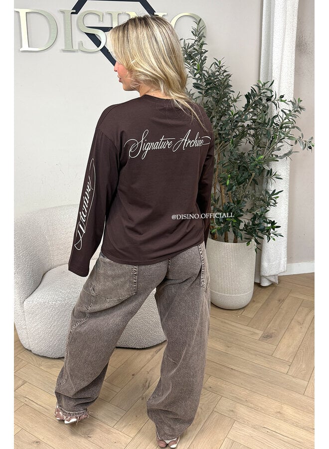 CHOCO - 'SIGNATURE LONGSLEEVE' - PRINTED SLEEVES LONGSLEEVE TOP