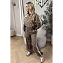 TAUPE - 'ALEXIS SET' - STRIPED JOGGER + JACKET SET