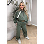GREEN - 'ALEXIS SET' - STRIPED JOGGER + JACKET SET