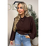 CHOCO – ‘CLARICE TOP’ – DRAPED BALLOON SLEEVE RUCHED TOP