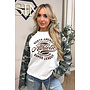 CHOCO - 'ATHLETIC LEAGUE' - OVERSIZED CAMO SLEEVES LONGSLEEVE SWEATER