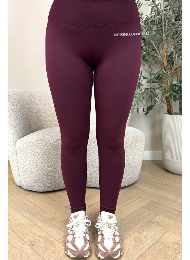 BURGUNDY – ‘NERINA LEGGING’ – SUPER SOFT COMFY LEGGING