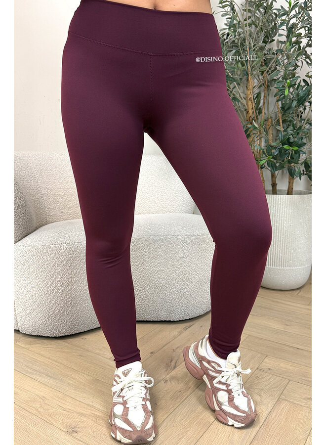 BURGUNDY – ‘NERINA LEGGING’ – SUPER SOFT COMFY LEGGING