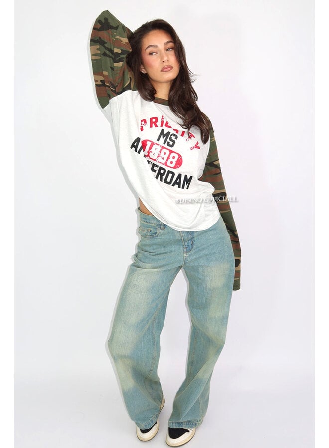 ARMY - 'AMSTERDAM LONGSLEEVE' - OVERSIZED PRIORITY CAMO SLEEVE LONGSLEEVE