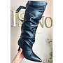 BLACK - 'LEATHER SLOUCHY BOOTS' - PREMIUM QUALITY PERFECT BOOTS