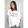 WHITE - 'COORDINATES LONGSLEEVE' - OVERSIZED PRIORITY LONGSLEEVE TOP