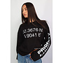 BLACK - 'COORDINATES LONGSLEEVE' - OVERSIZED PRIORITY LONGSLEEVE