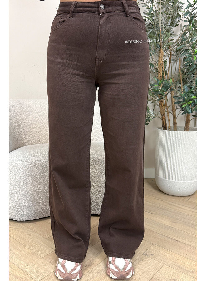 CHOCO - 'MANHATTAN' - SUPER STRETCH HIGH WAIST WIDE LEG JEANS