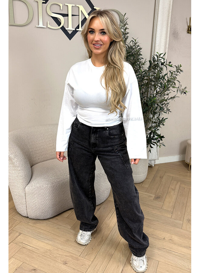 WHITE - 'JOSIE TOP' - SNATCHED LONGSLEEVE TOP