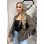 CHOCO - 'RAE BLAZER' - CHECKED FRINGE FLANEL BLAZER