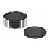 Zack Set van 6 glasonderzetters met inox houder, Vetro