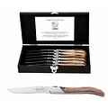 Laguiole Set a 6 steakmessen olijfhout Luxury Line