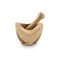 Bowls and Dishes Olijfhouten vijzel 14 cm met stamper