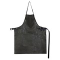 DutchDeluxes Schort leder vintage grijs-zwart bbq style