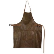 DutchDeluxes Schort leder vintage bruin-cognac bbq style