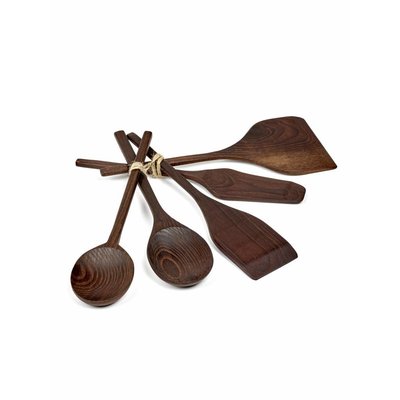 Serax  Keukengerei PURE hout set /5