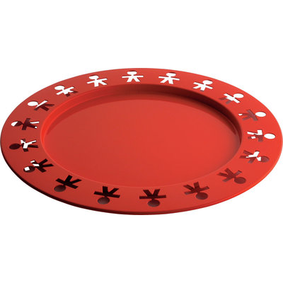 Alessi Girotondo schaal rond oranje 40 cm