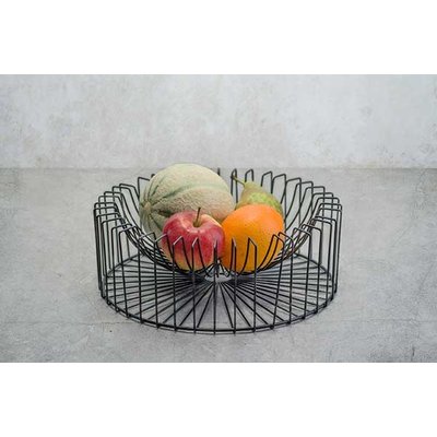 Cosy & Trendy Fruitschaal Orbit Rond Zwart 33x12 cm