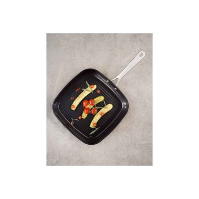 Healthy Pan Grillpan alu met gleuf zwart, D28 cm