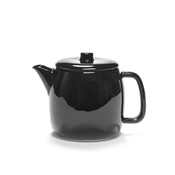 Serax  Theepot glazuur zwart porselein met infuser