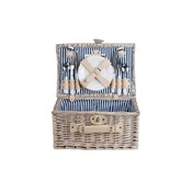 Cosy & Trendy Picknickmand -  4 persoons, bleu-white stripe