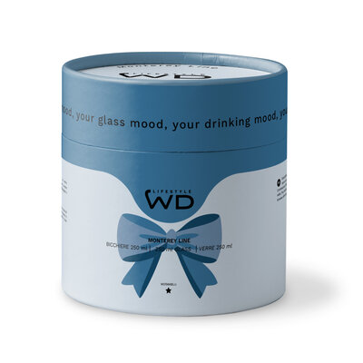 Monterey Line Borosilicaat glas met blauwe strik WD566BLU