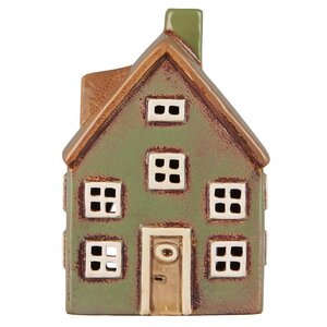 IB Laursen 27656-81 Theelicht huisje Nyhavn met bruine deur