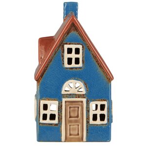 IB Laursen 27657-13 Theelicht huisje Nyhavn met bruine deur