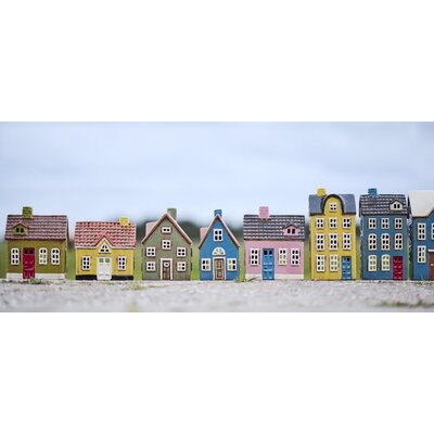 IB Laursen 27667-21 Theelicht huisje Nyhavn met gele deurkozijn