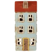 IB Laursen 27667-21 Theelicht huisje Nyhavn met gele deurkozijn