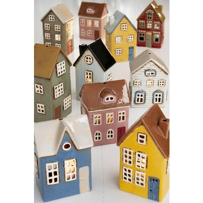 IB Laursen 27686-13 Theelicht huisje Nyhavn met gele deur