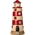 IB Laursen 27679-00 Theelicht vuurtoren met rode strepen