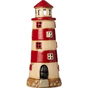 IB Laursen 27679-00Theelicht vuurtoren met rode strepen
