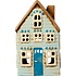 IB Laursen 27681-21 Theelicht huisje Visby met blauwe deur en bruin dak
