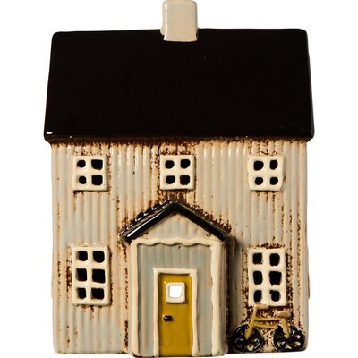 IB Laursen 27682-76 Theelicht huisje Visby met zwart dak en fiets